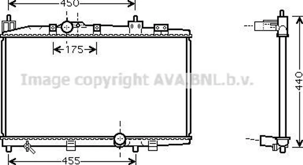 Radiateur moteur aluminium AVA TO2318 pour Yaris - Haute dissipation 16mm