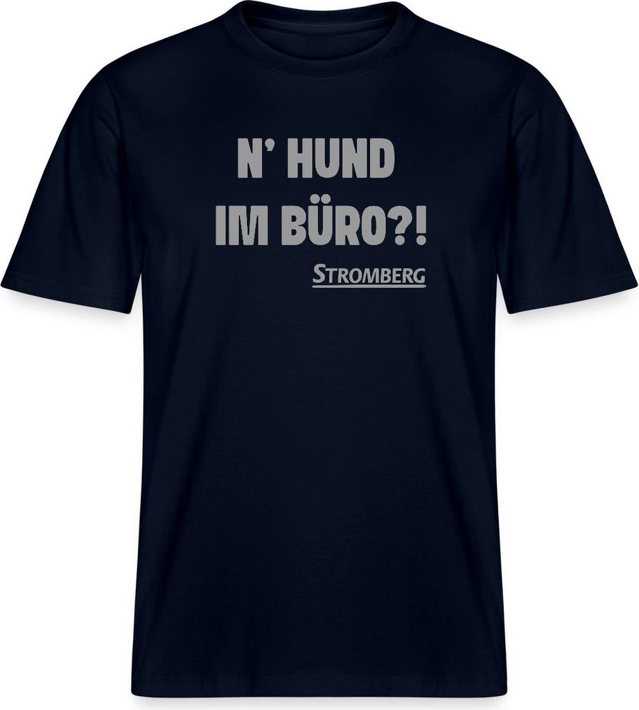 Spreadshirt Stromberg Mit Spruch N' Hund Im Büro?! Relaxed Fit Uni T-Shirt, 3XL, Navy