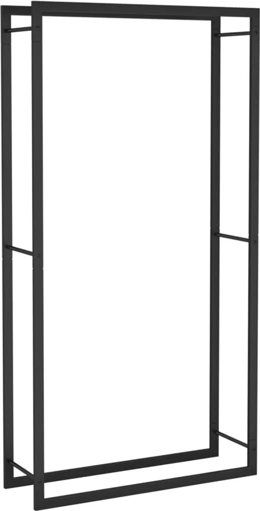 Legnaia da Interno vidaXL Nero Opaco 154 cm - Atmosfera e Ordine