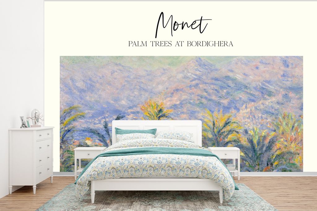 MuchoWow Fototapete für Wohnzimmer oder Schlafzimmer Wandtapete Vinyl Motivtapete Malerei - Monet - Alte Meister - 295x220 cm - Wand Tapete