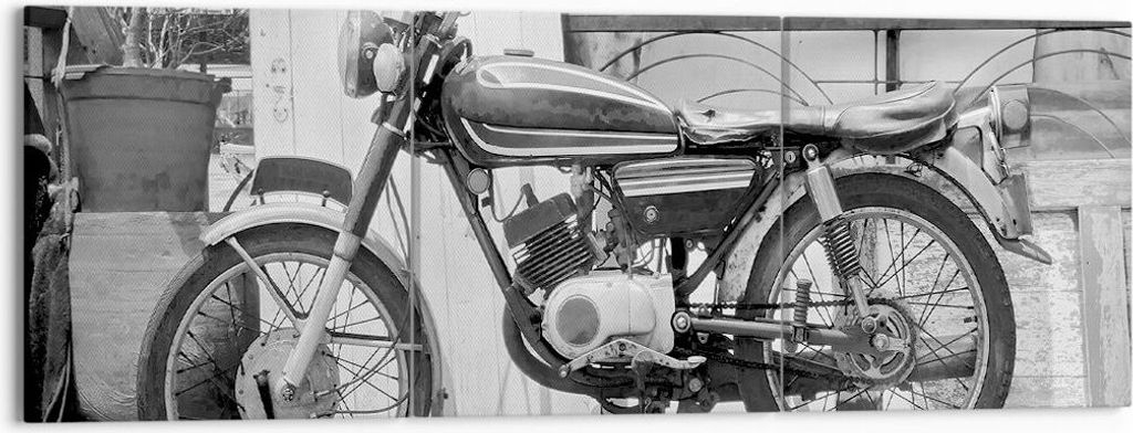 Bild auf Leinwand - Leinwandbild - 3 Teile - Alt Motorrad Produktbild 