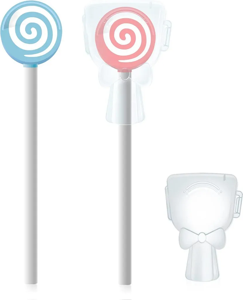 Sucette gratte-langue enfants pack de 2 coloris rose et bleu ciel