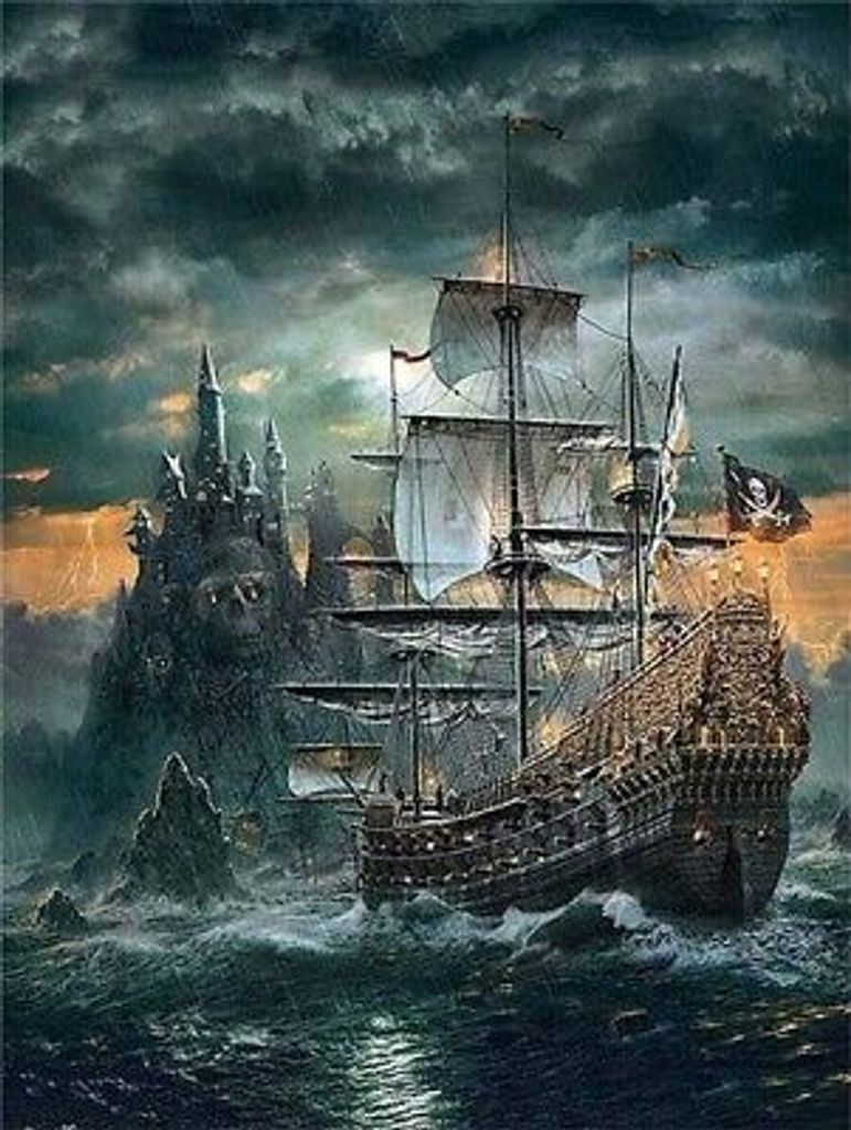 Norimpex Diamond Gemä lde Piratenschiff 30x40cm