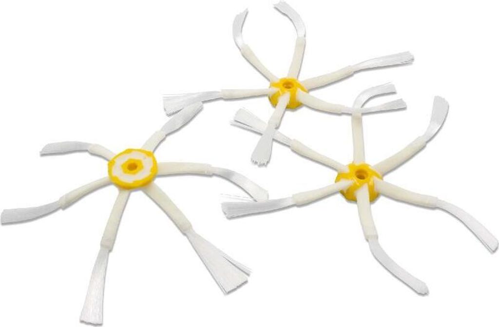 vhbw 3x Seitenbürste kompatibel mit iRobot Roomba 790, 774, 775, 785, 780, 776, 782, 782E, 786, 772e Saugroboter - Reinigungsbürsten Set, weiß /...