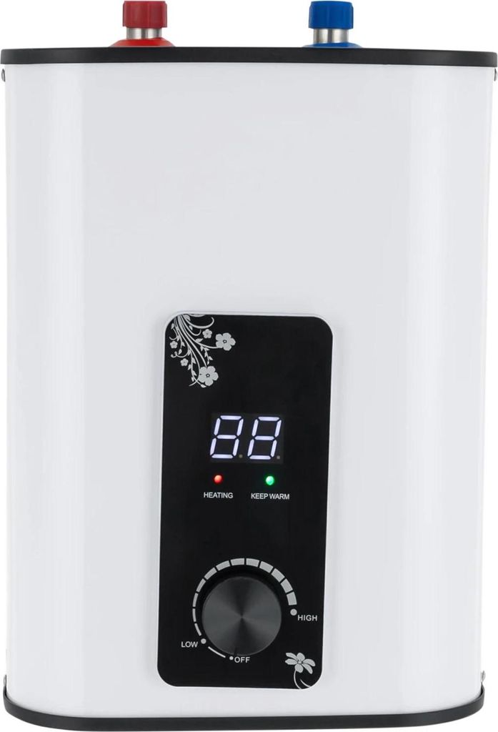 Elektrischer Warmwasserbereiter - Untertischgerät 6,6 L - Schnelle Aufheizung - Energiesparend - Sicher - Kompakt - Kunststoffgehäuse