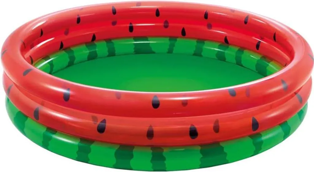 Piscine 3 anneaux pastèque 168cm x 38cm pour enfants et jardin d'été