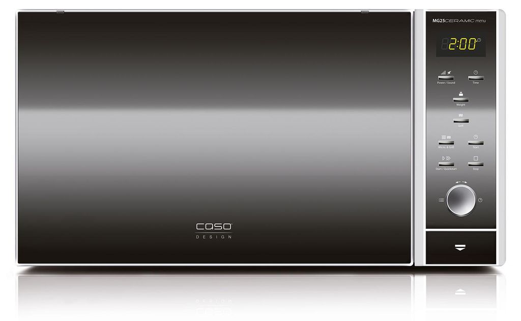 Caso MG25C MENU 3331 Mikrowelle, Glasdekor, 900 Watt, 25 l Produktbild 