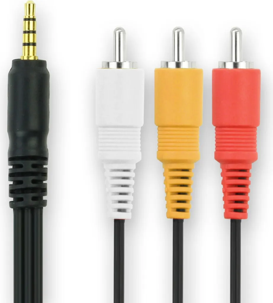 Cavo cinch premium RCA – Altissima qualità Composite audio-video Cavo AV per un suono impeccabile ed immagini nitide