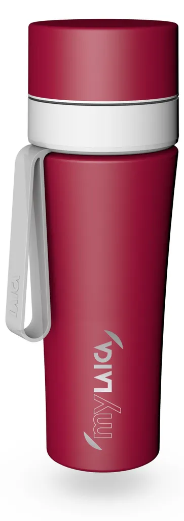 Bouteille de Sport LAICA Rouge 550ml en Inox pour Fitness et Yoga
