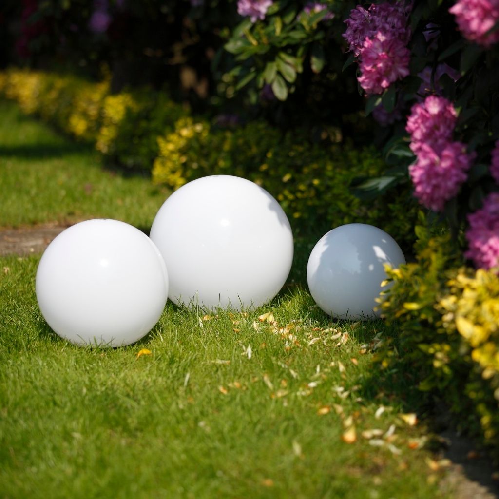 Kugelleuchte 3er Set 20/30/40cm weiß Kugellampen Produktbild 6