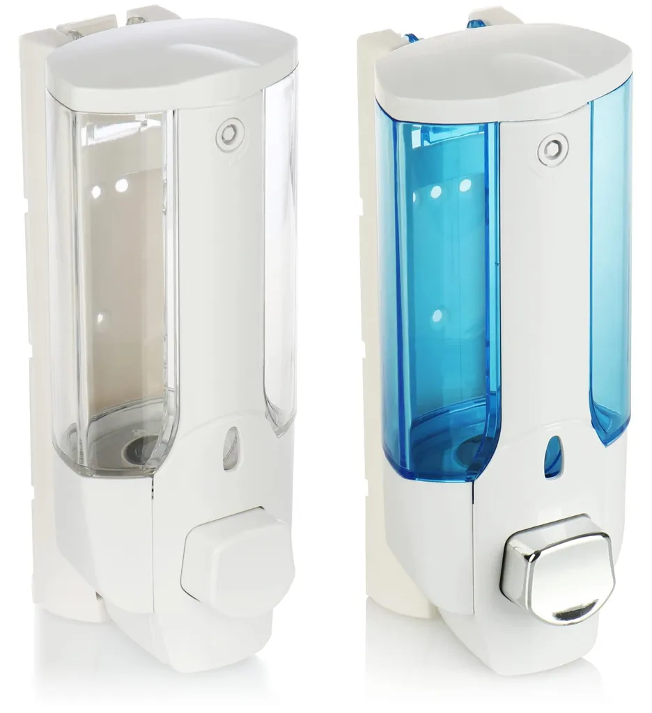 Distributeur de savon mural liquide et shampoing pour salle de bain Zen