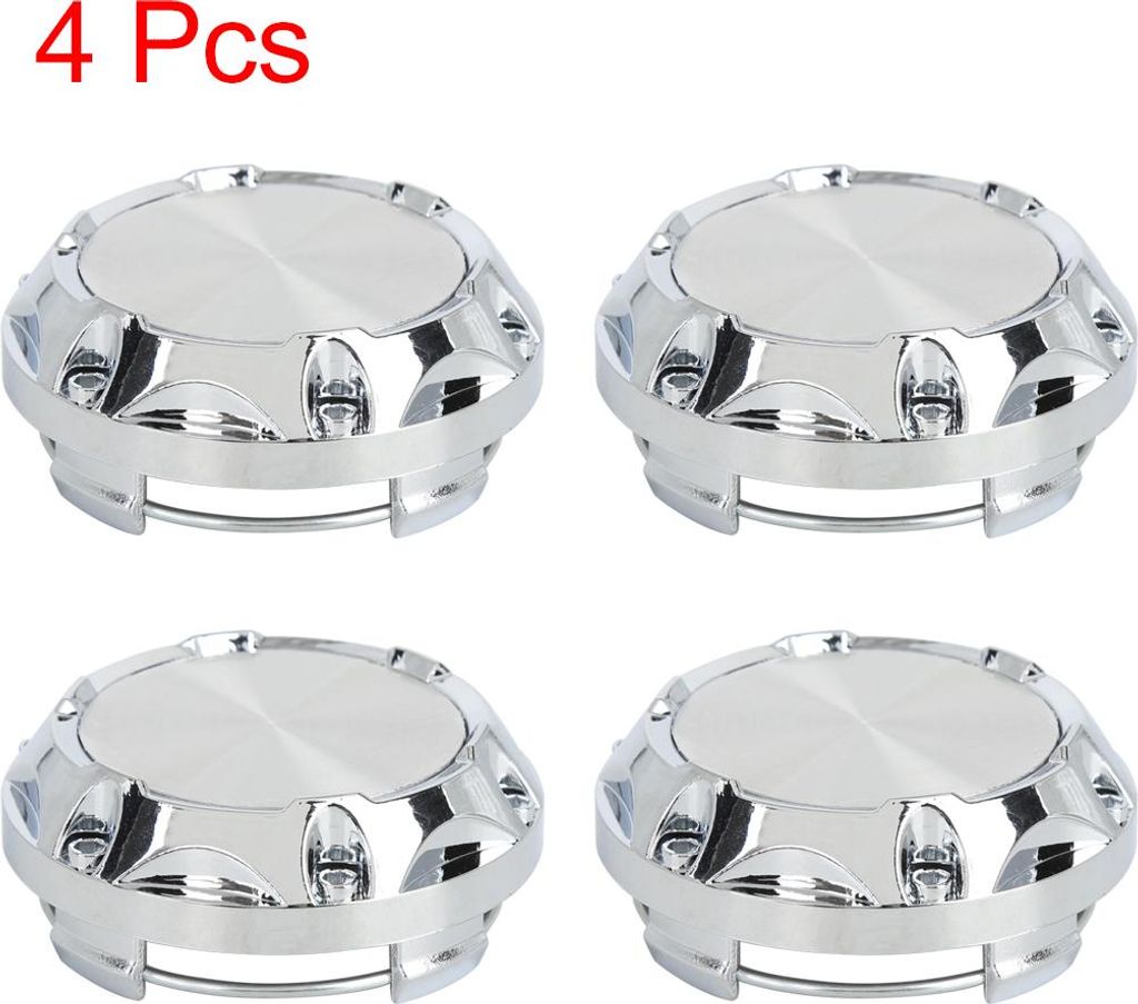 4 Stücke Laschen Reifen Radmitte Radkappe Silber Ton Emblem Aufkleber 64mm