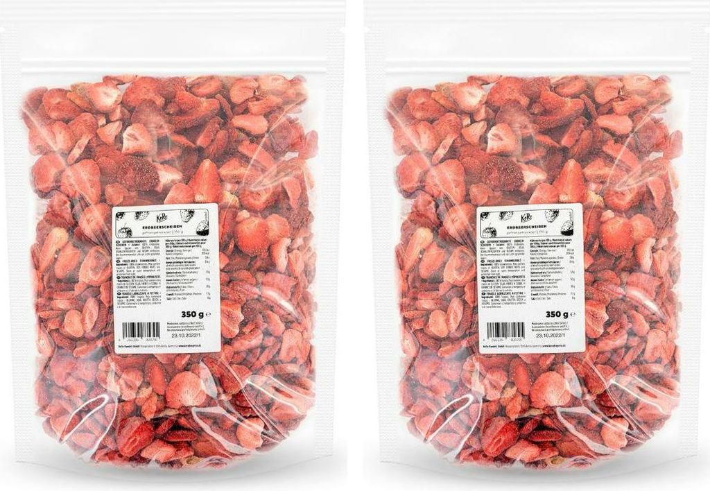 KoRo I Gefriergetrocknete Erdbeerscheiben 2 x 350 g Produktbild 