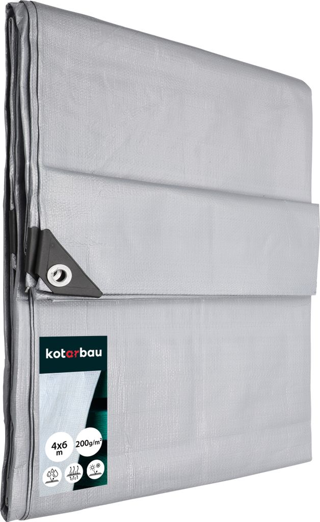 KOTARBAU® Plane 200 g/m2 Abdeckplane 4 x 6 m Schutzplane Produktbild 