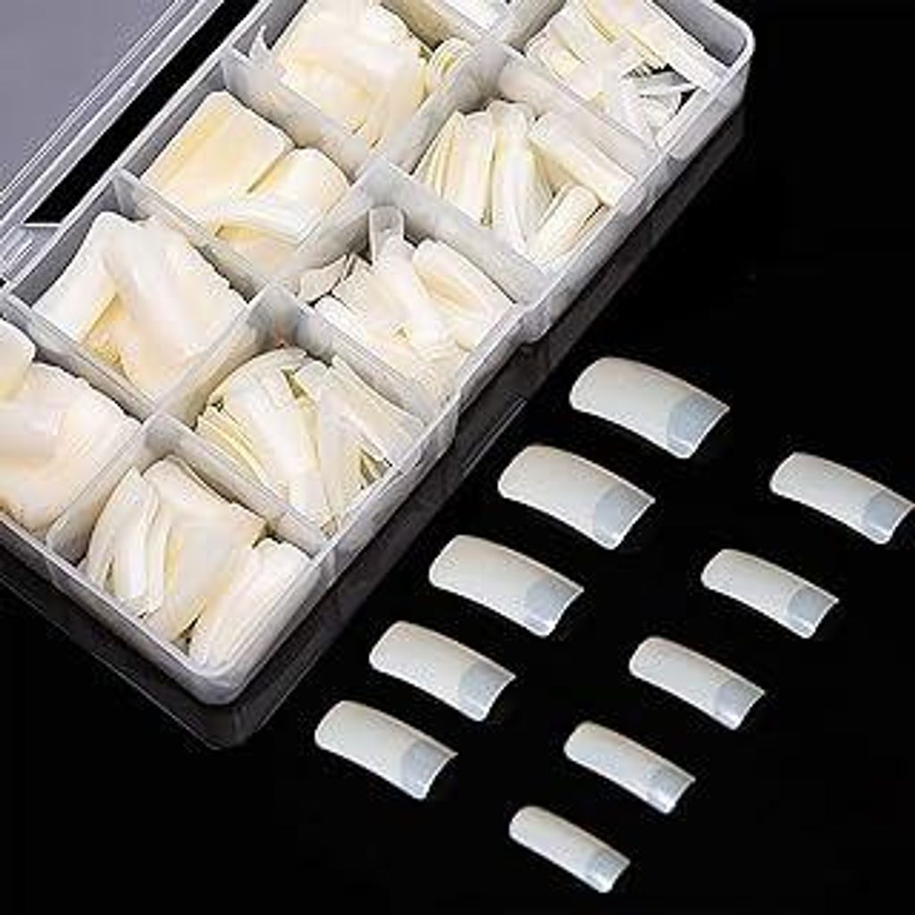 500 Stück Classic Falsche Nägel, 10 Größen Acryl Nägel Tips Künstliche Fingernägel mit Box Fake Nail Tips für Damen