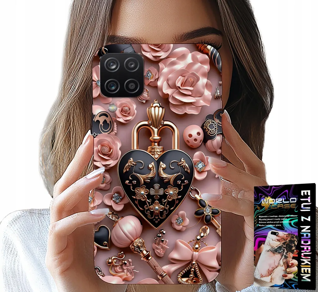 Cover Samsung A22 5G Chic Cuore Lucchetto - Protezione Glamour 2026