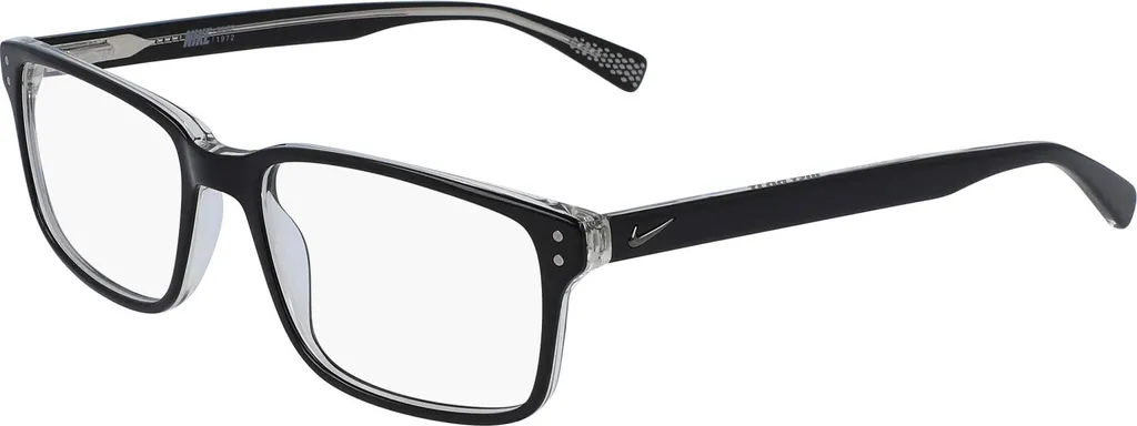 Nike 7240 Lunettes de Vue Légères Noir et Cristal Pont 17mm Confort