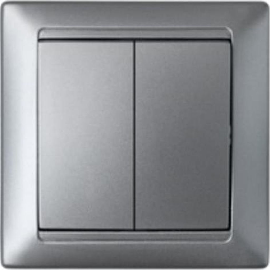 Serienschalter Unterputz Lichtschalter 10A Premium serie STILE Silber