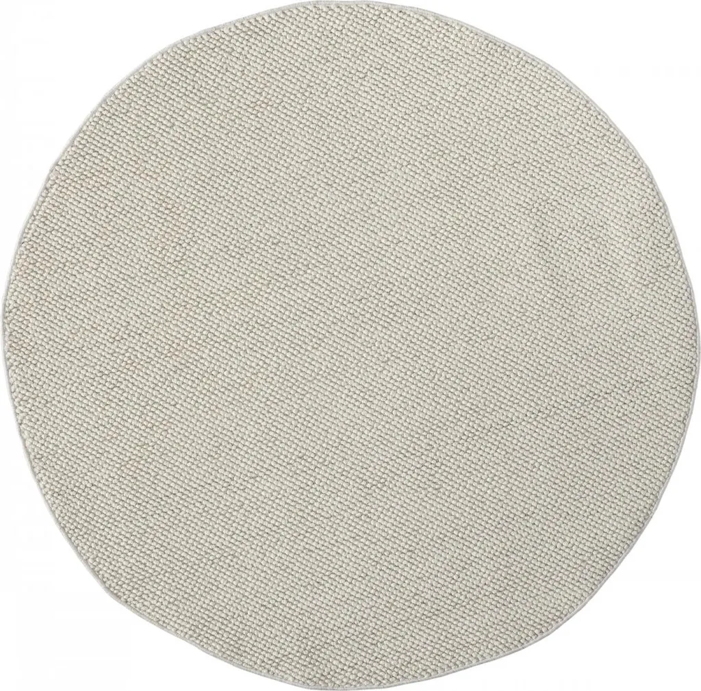 Tapis de forme ronde blanc 120 cm de diamètre série Ava CA20003