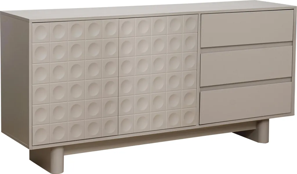 Buffet moderne rectangulaire L160 cm beige Octave par Oviala - Design
