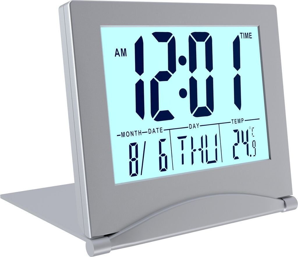 MMOBIEL Digitaler Uhr Wecker LCD Klappbar - TischUhr mit Produktbild 