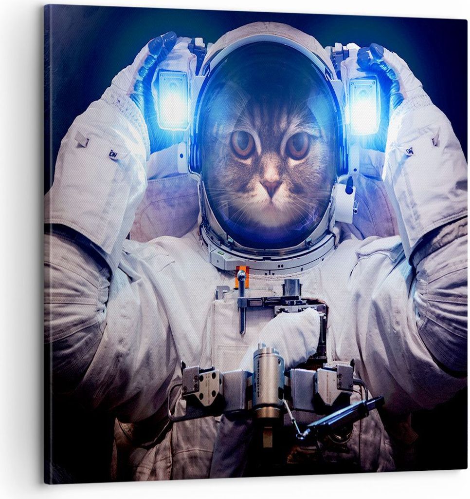 Bild auf Leinwand - Leinwandbild - Kosmonaut Katze - Produktbild 