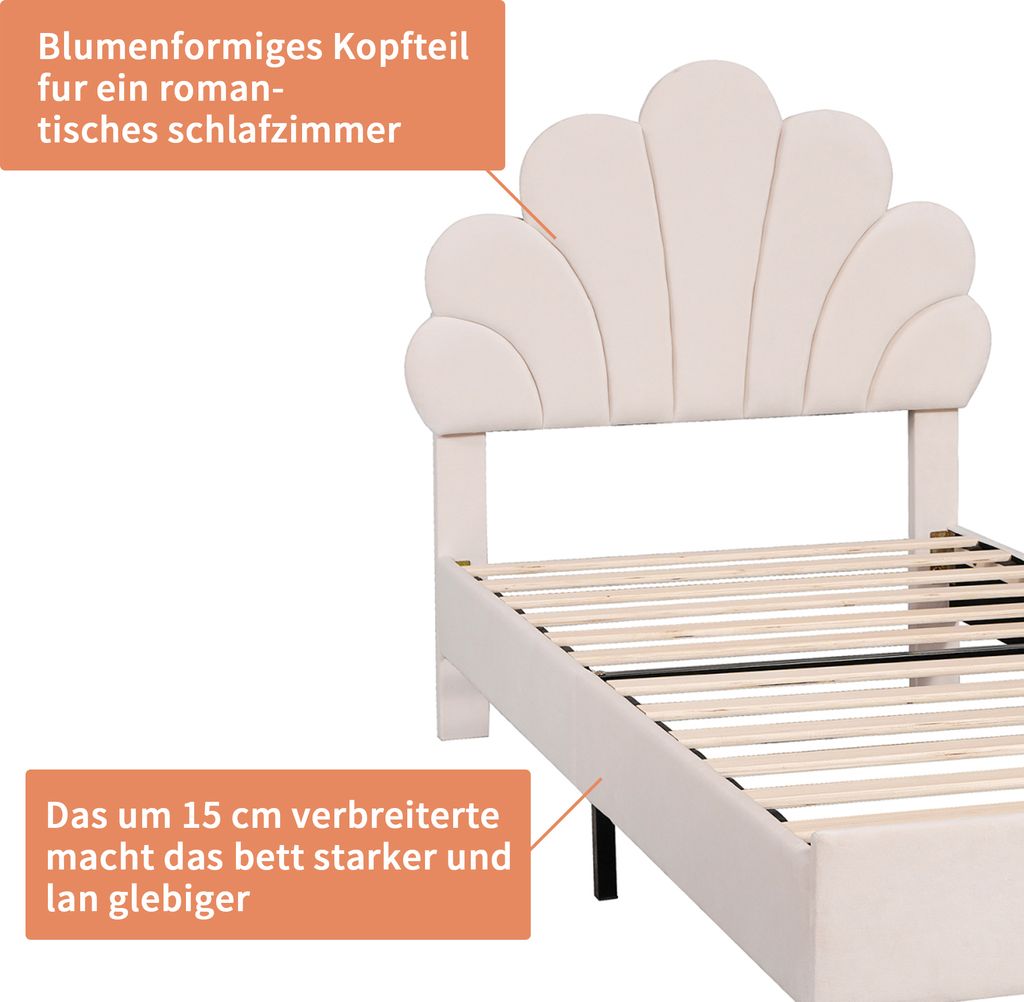Čalúnená posteľ Fortuna-Lai Jednolôžková posteľ 90 x 200 cm Obrázok produktu 6