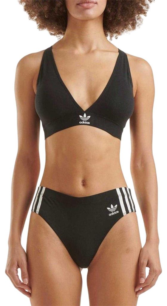 Adidas - BH für Damen, Baumwollmischung, Komfortabel GT14492 (34 DE) (Schwarz)
