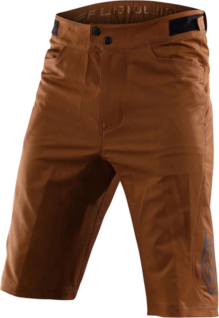 Troy Lee Designs Herren Downhill Shorts Flowline, Inkl. Innenhose, Solid Dark Canvas - Braun, 34