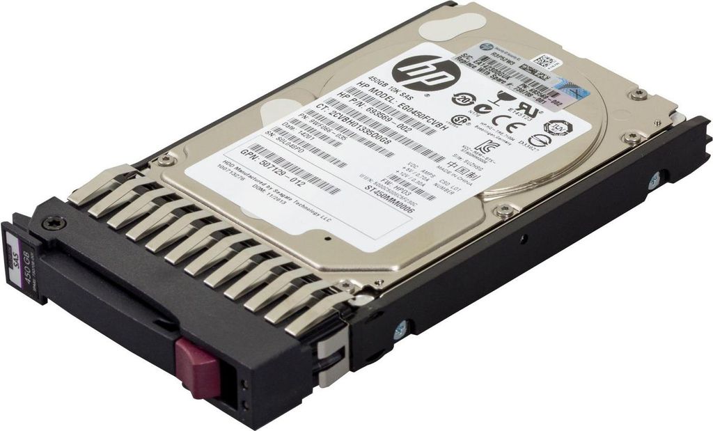 Hewlett Packard Enterprise HPE - Festplatte - 450GB - 2.5" SFF (6,4 cm SFF) - SAS 6Gb/s - 10000 U/min - für HPE P2000,