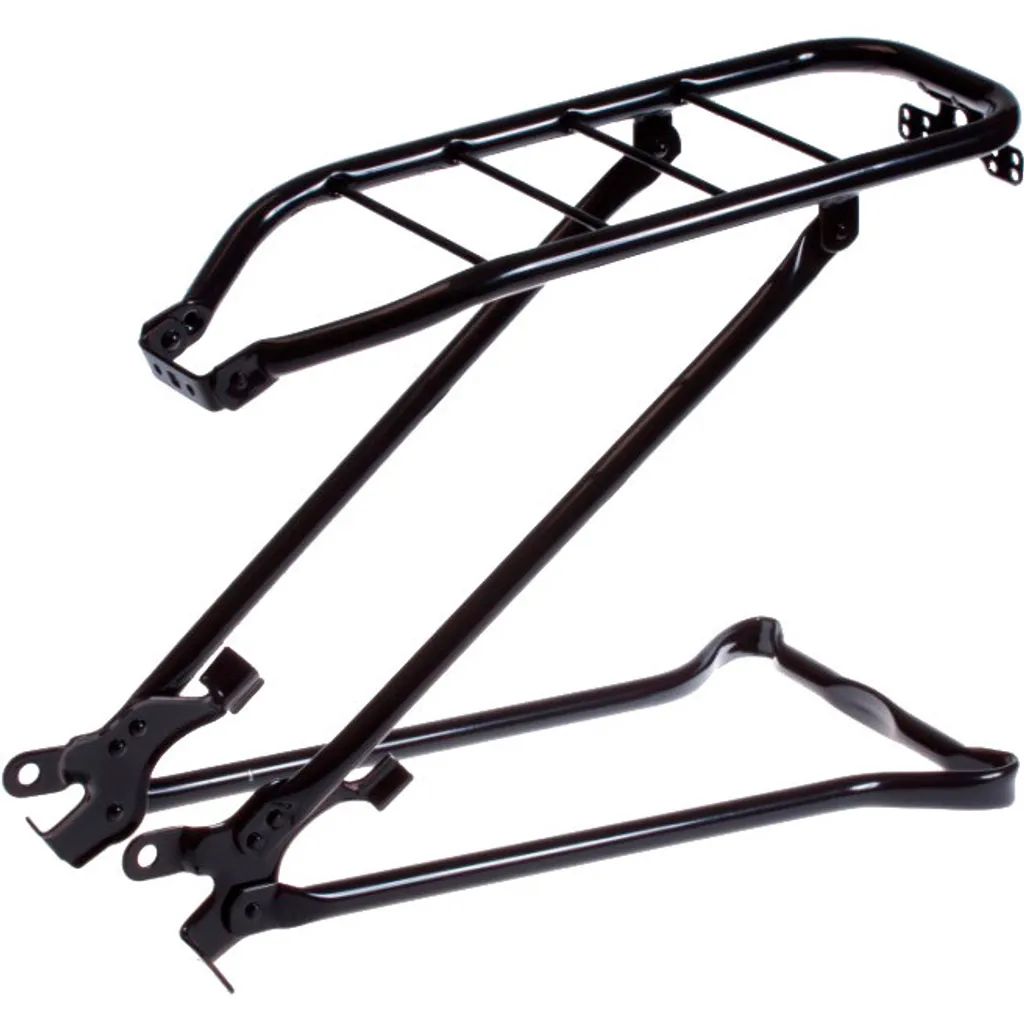 Porte-Bagages Steco AchterDrager Noir Mat avec Béquille Stable 28-11