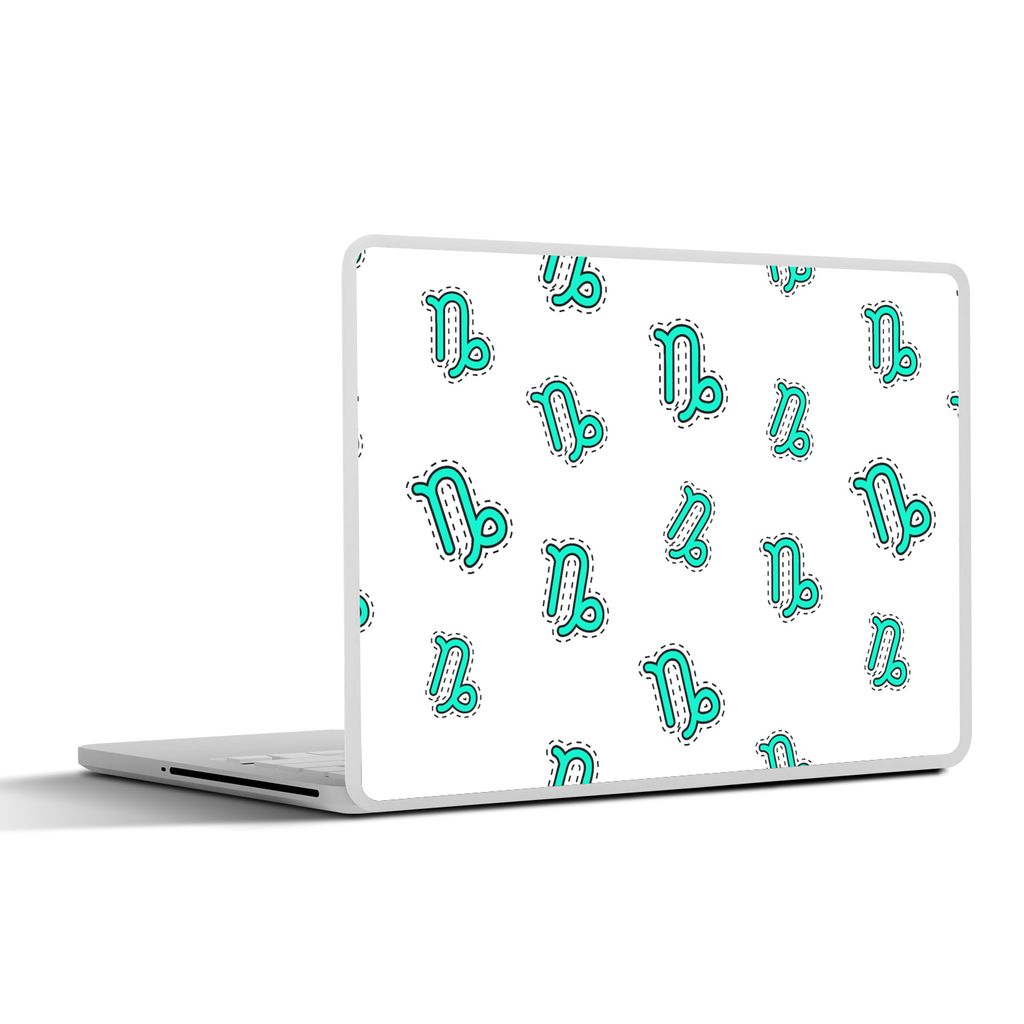 MuchoWow Laptop Aufkleber Sticker Cover Steinbock - Gestaltung - Astrologie 30x21 cm - Sticker für Laptop - Selbstklebend