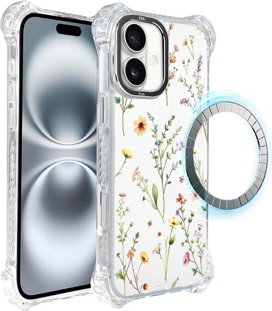 iPhone 16 Plus IBIZU DropGuard Ultra Case mit MagSafe, Pastel Bloom, Summer Bouquet