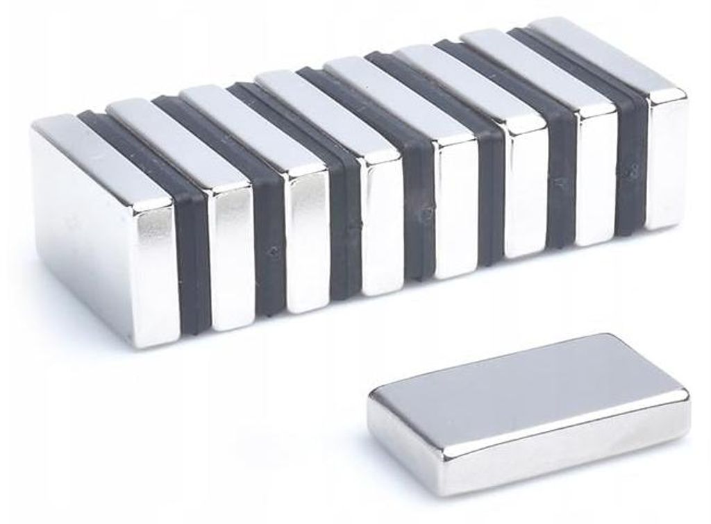 Top Magnesy - 10 Stück Neodym Magnete 25x15x5 mm N38 - extra starke Haftmagnete für Montage, Werkstatt & Industrie