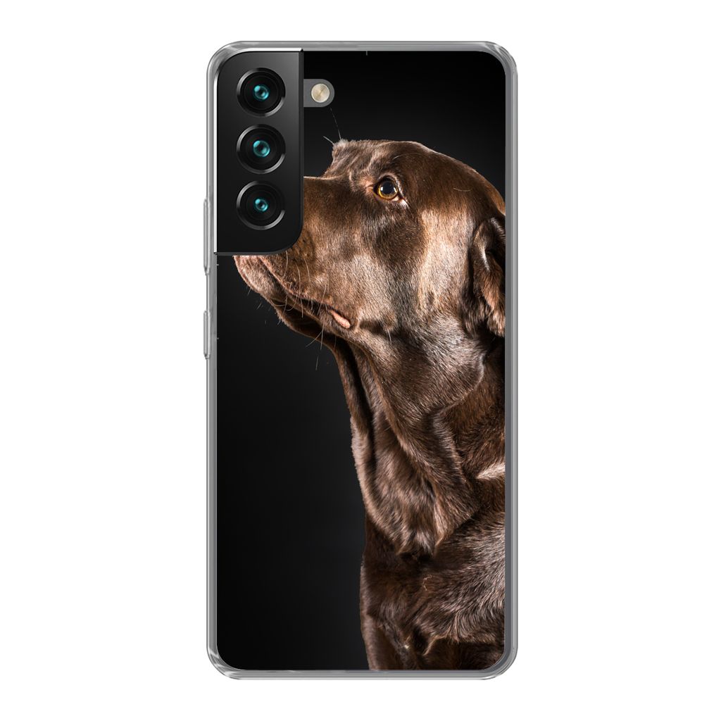 MuchoWow Handyhülle Schutzhülle Hülle für Samsung Galaxy S22 Plus Hund - Braun - Porträt Silikon Softcase Handy Hülle - Schutzabdeckung