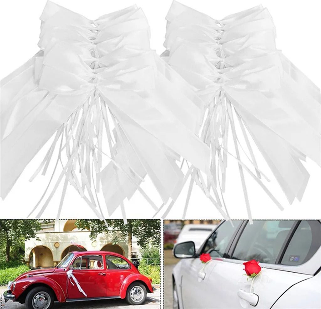 50 Stück Schleifen Hochzeit Deko Vintage Antennenschleifen Produktbild 4
