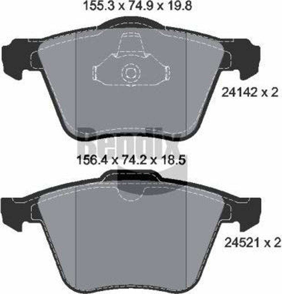 BENDIX Braking BPD1348 Bremsbelagsatz, Scheibenbremse OE 1405511 kompatibel mit Galaxy, S-Max, S60, S80, V60, V70, XC70