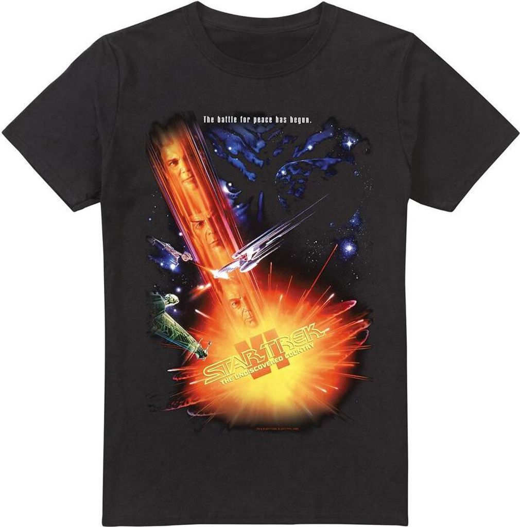 Star Trek - "Undiscovered Country" T-Shirt für Herren TV5809 (S) (Schwarz)