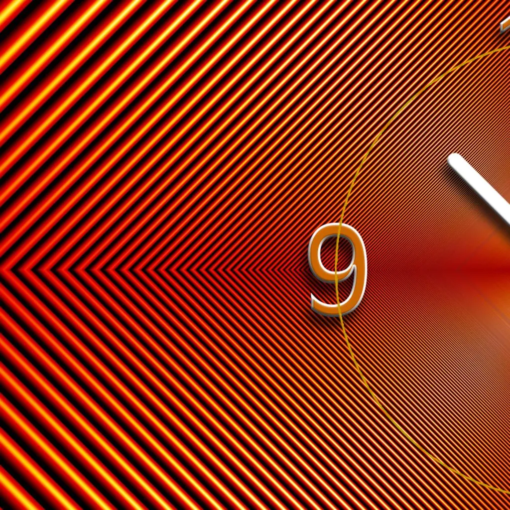 Horloge murale rouge 3D 30x90 cm silencieuse pour salon et bureau moderne