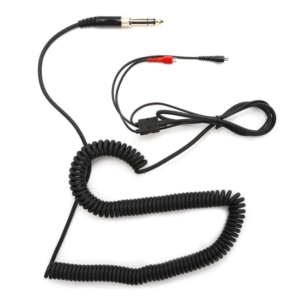 Kopfhörer-Spiral-Audiokabel mit Adapter für Produktbild 