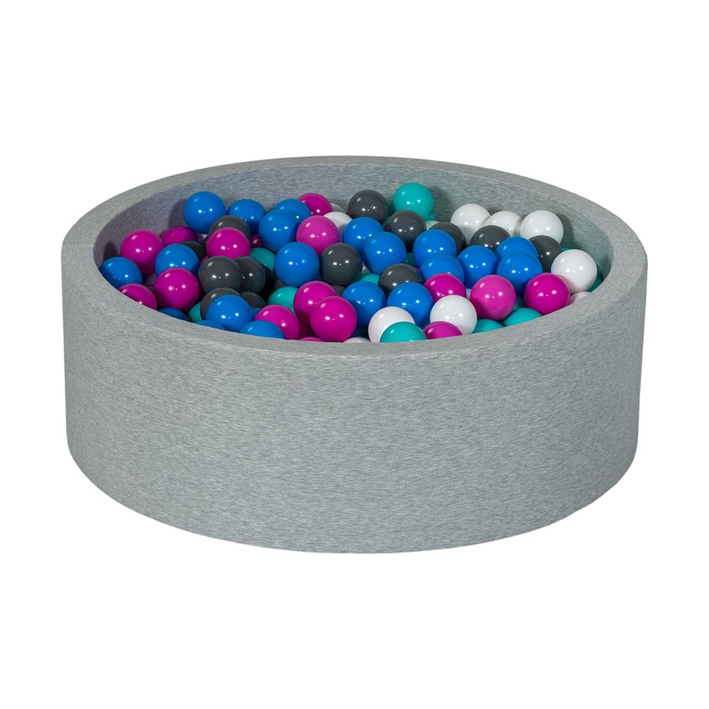 Bällebad Spielbereich + 450 Bälle weiß, blau, pink, grau, türkis