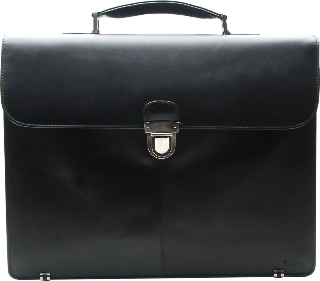 Esquire Businesstasche Laptoptasche mit Laptopfach Oxford Briefcase Black schwarz