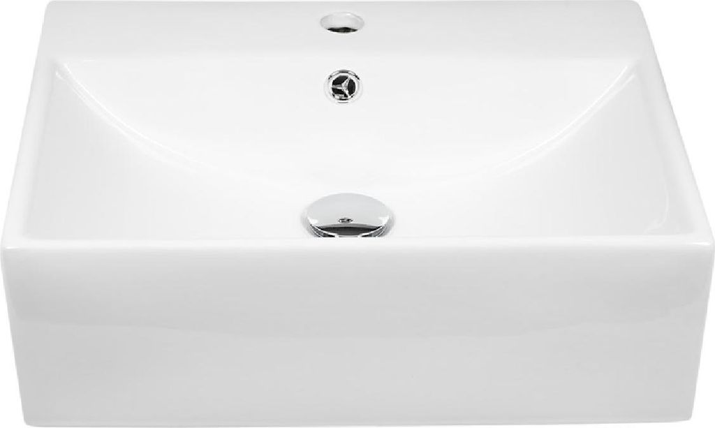 Keramik Wandhängewaschbecken rechteckig 505x405x160 mm weiß Komplettset