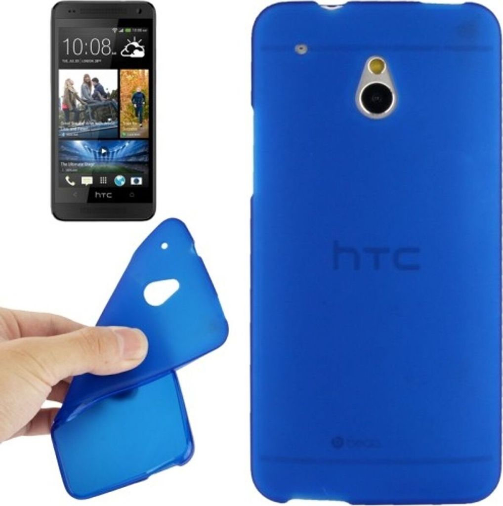 Schutzhülle TPU Case für Handy HTC One mini M4 Blau Transparent