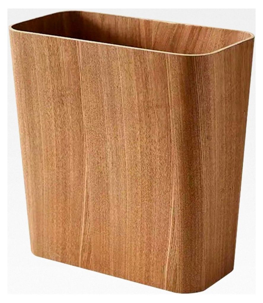 Mülleimer aus Massivholz, Müllcontainer, Papierkorb, Moderner Papierkorb aus Holz, Dekorativer Papierkorb mit Holzmaserung für Büro, Wäsche, I...