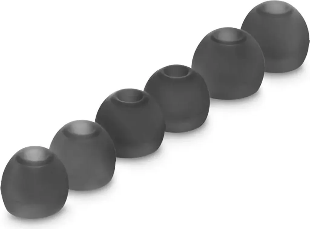 Cuscinetti Auricolari Ricambio Silicone Nero 6 Pezzi - Gommini In-Ear