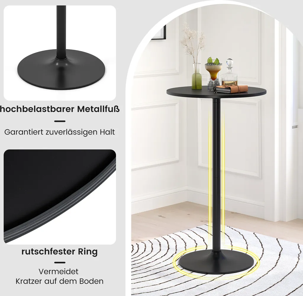 Petite table de bar gain de place et réglable pour studio et cuisine - 5