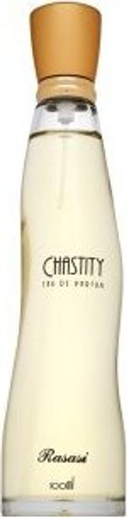 A bottle of Rasasi Chastity Eau de Parfum for women.