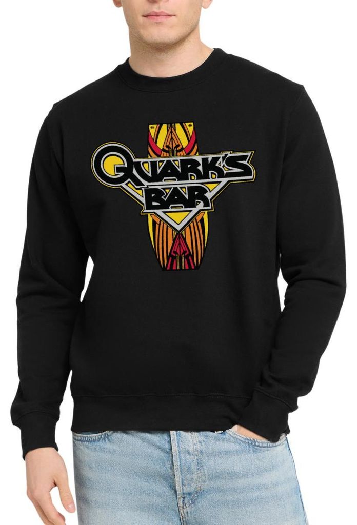 Spreadshirt Star Trek Deep Space Nine Quark ́s Bar Uni Pullover, M, Schwarz