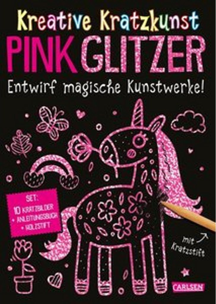 Carlsen Kratzbilder für Kinder: Kreative Kratzkunst: Pink Glitzer